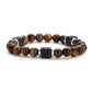 Men's Colorful Lava Stone Bracelet with Marble Beads