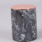Marble Candle Holder with Rose Gold and Brass Accent